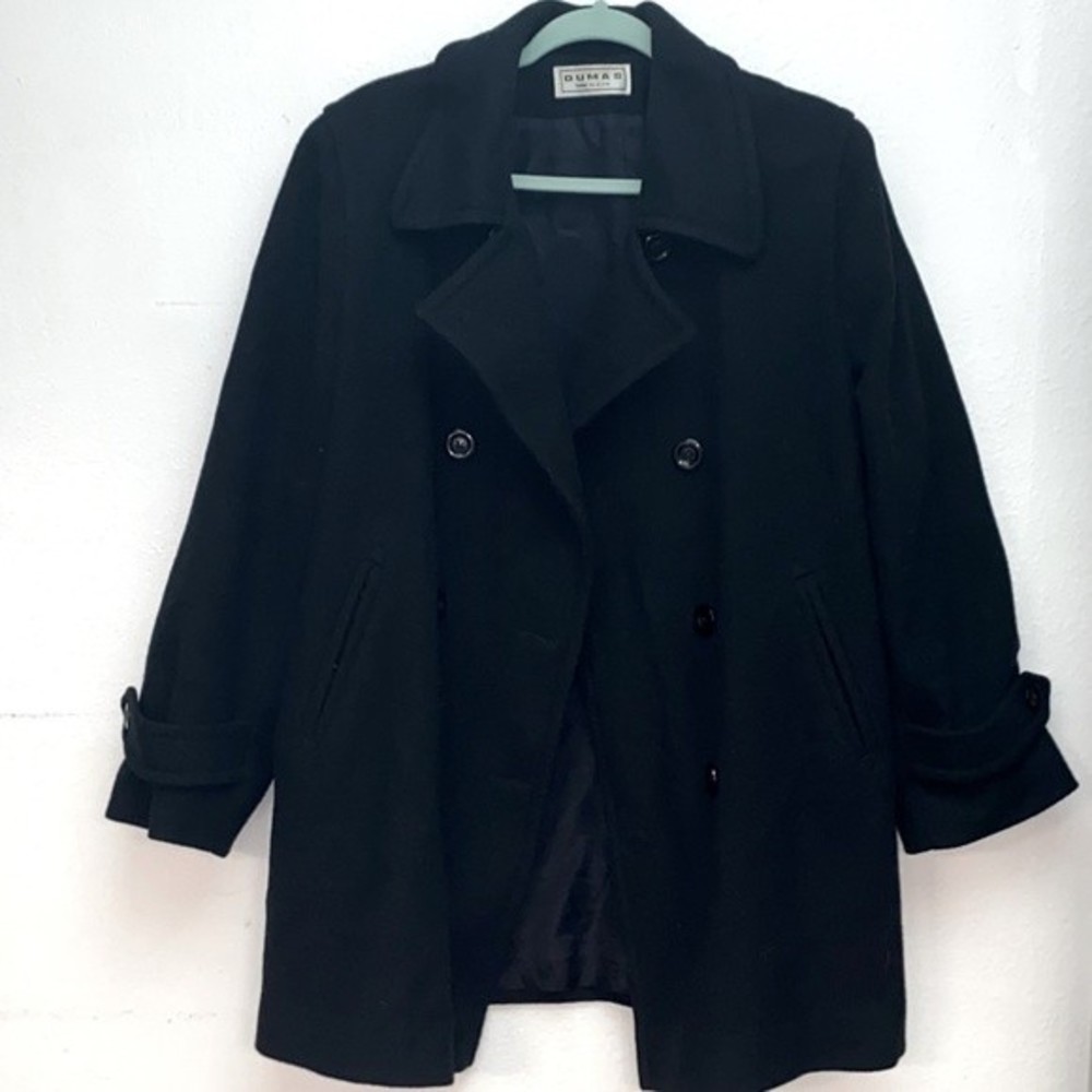 Vintage dumas black trench coat